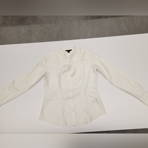 Brooks Brothers White Bow Collar Button-Down Shirt Women's Size 2 - Picture 2 of 7